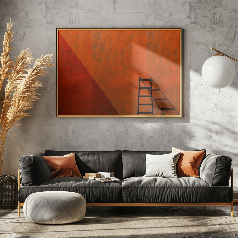 Eine Leiter und ihr Schatten | Leinwand
