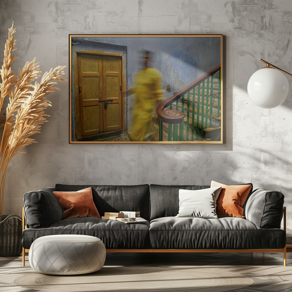 Mann im Treppenhaus | Poster