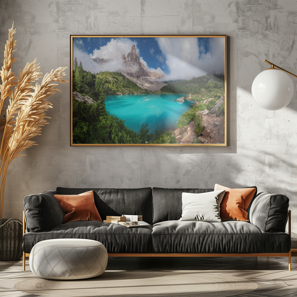 Venetien - Lago di Sorapis Panorama | Leinwand