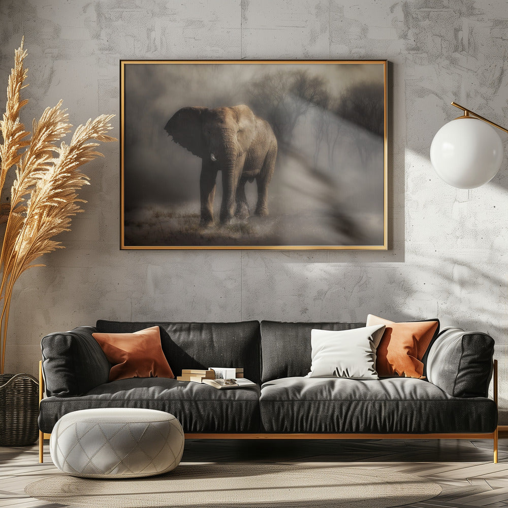 „… Elefant trinkt Wasser …“ | Leinwand