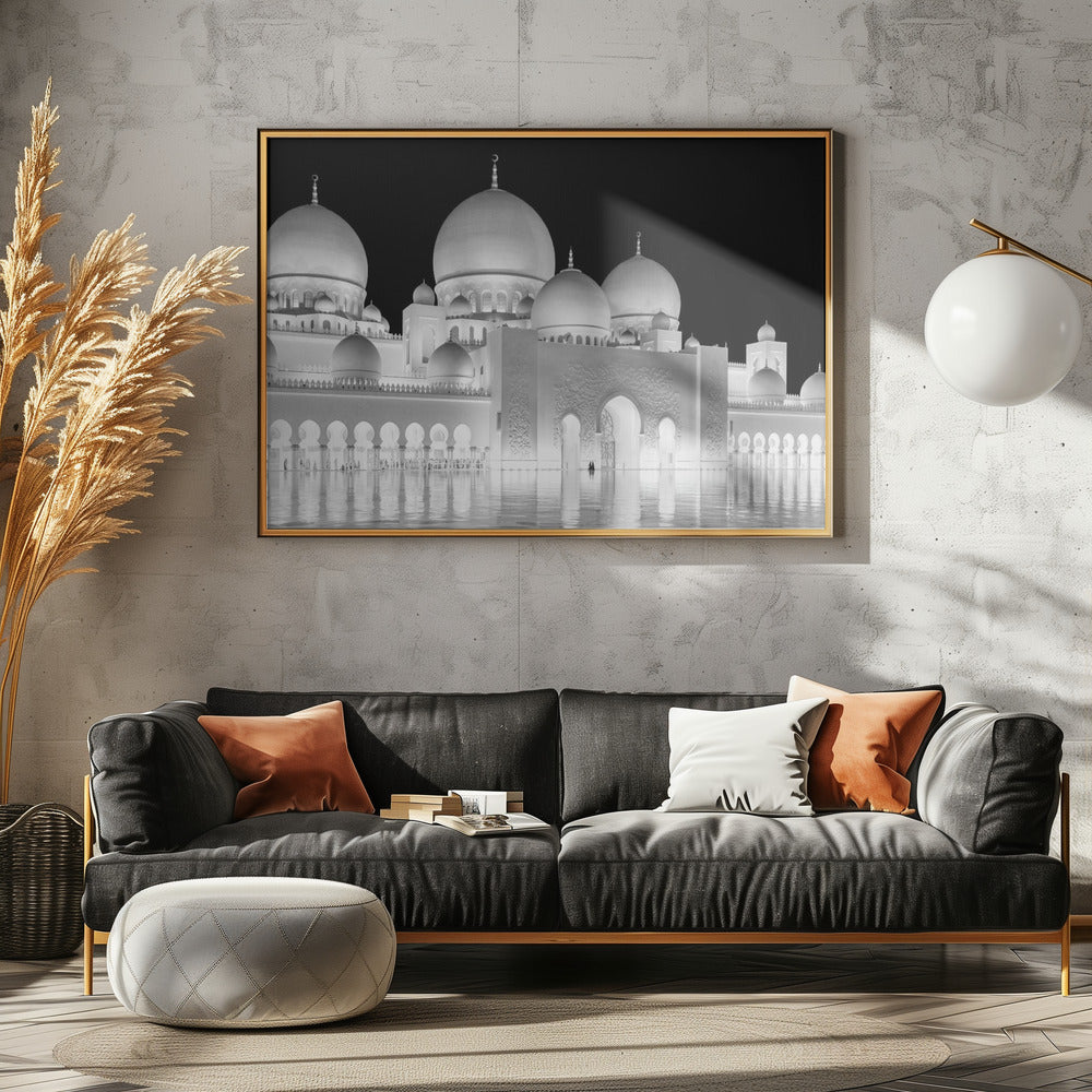 Licht der Großen Moschee von Abu Dhabi | Leinwand
