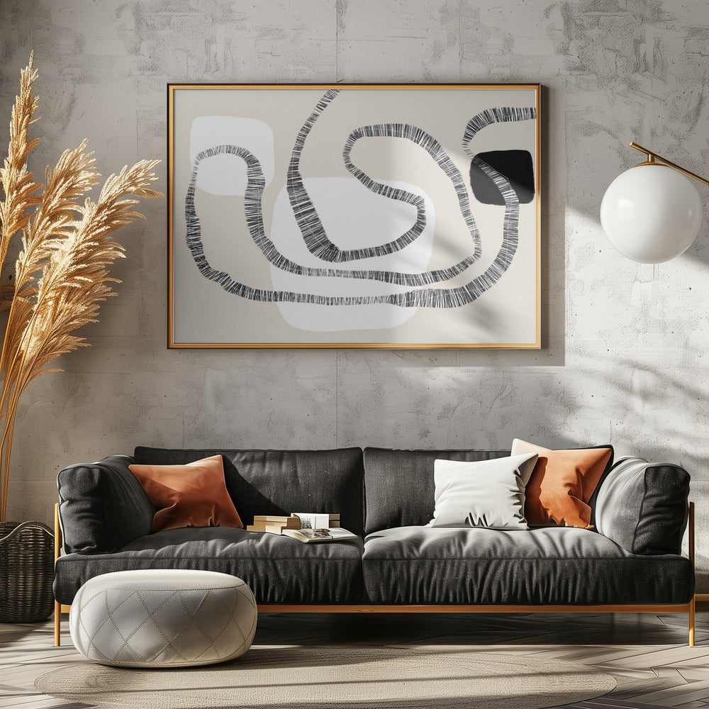 Kräftige Linien und geometrische Formen | Leinwand