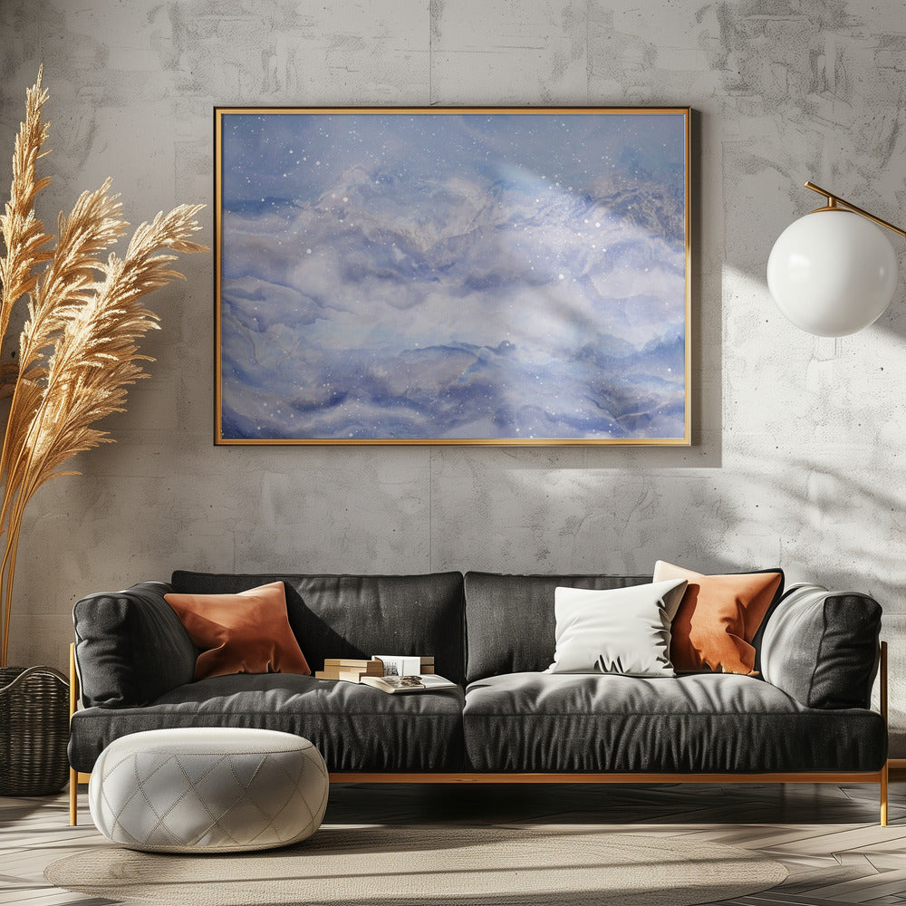 Berge unter einem Sternenhimmel | Poster