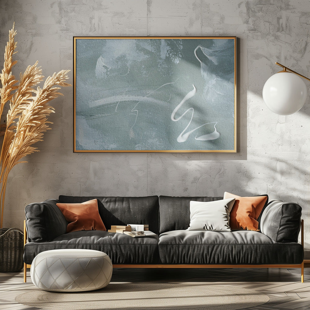 Grünes und weißes Acryl | Leinwand