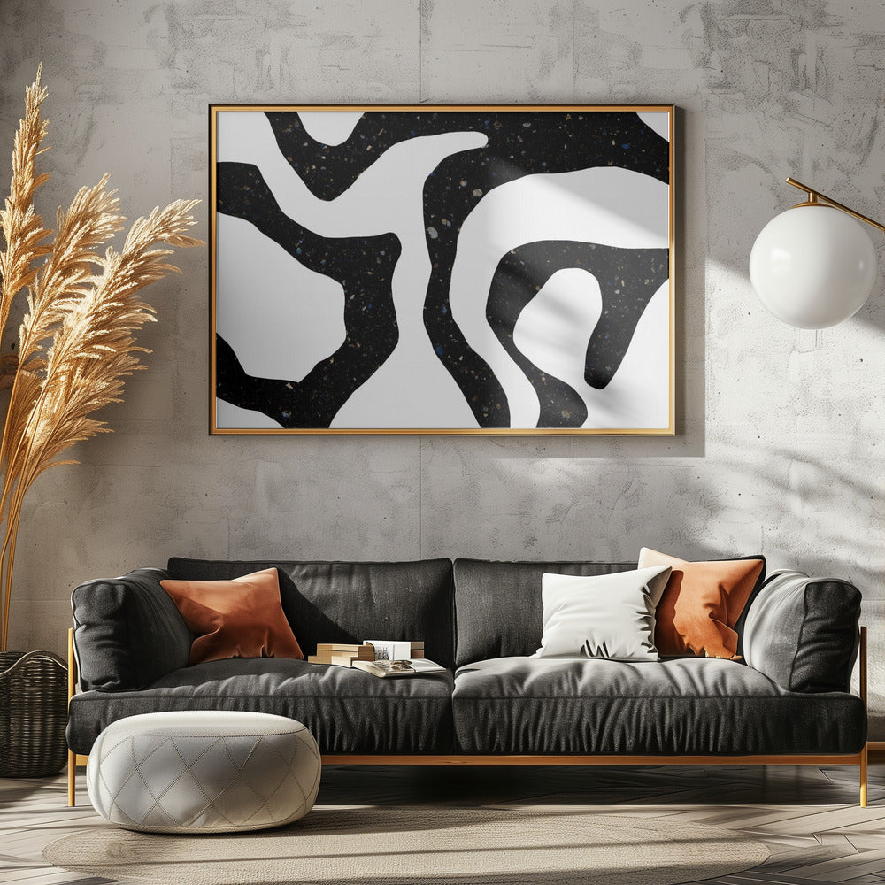 Schwarze Edelsteine | Leinwand