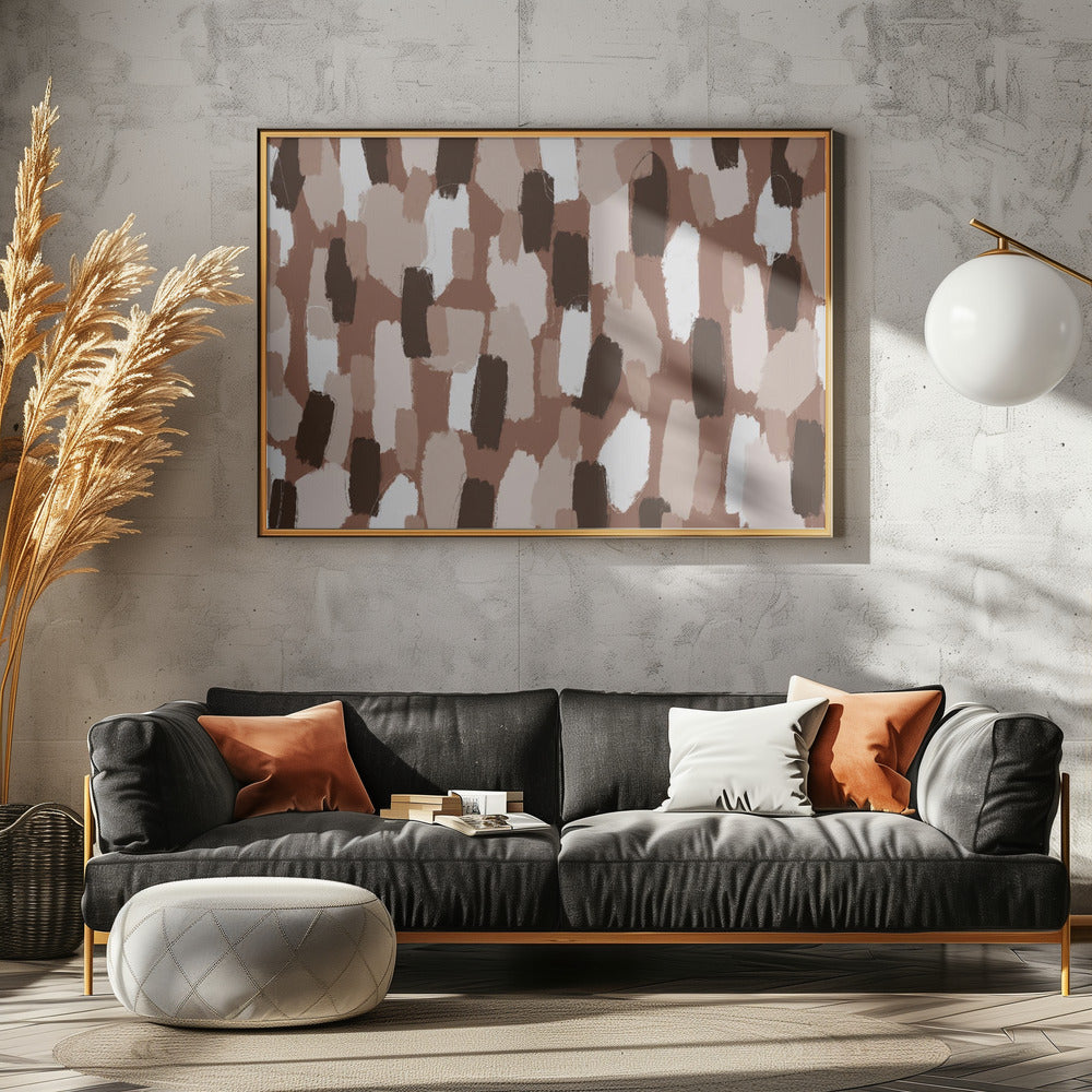 Erdige Pinselstriche | Leinwand