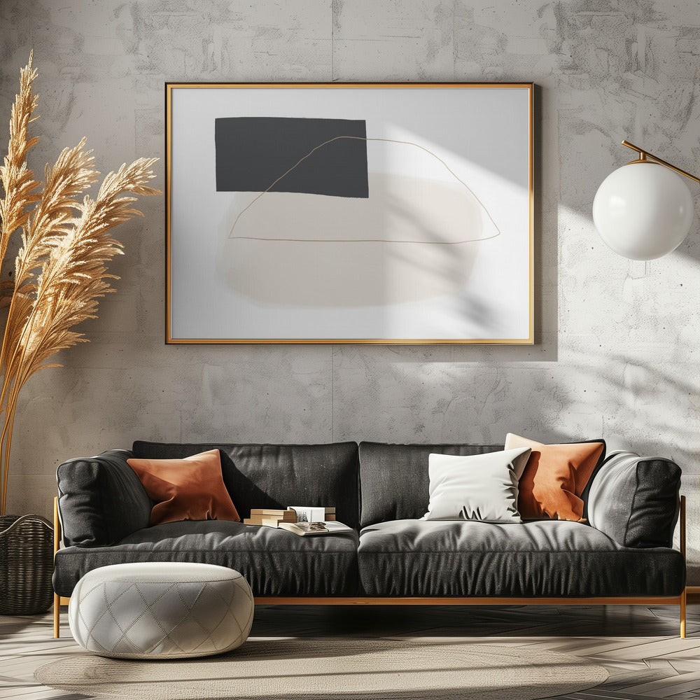 Geometrische Formen und gedämpfte Töne | Leinwand