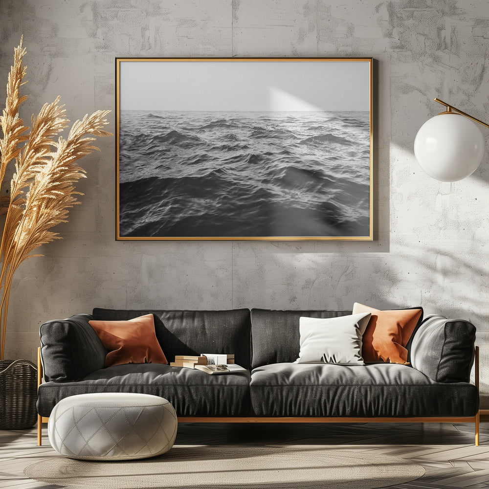 Wavy Horizon BW | Poster