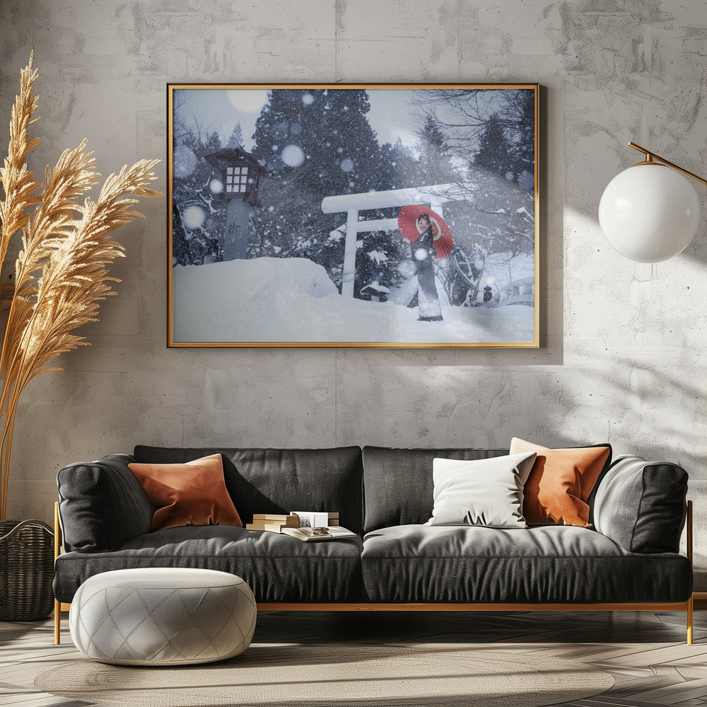 Winter shrine in japan | Poster