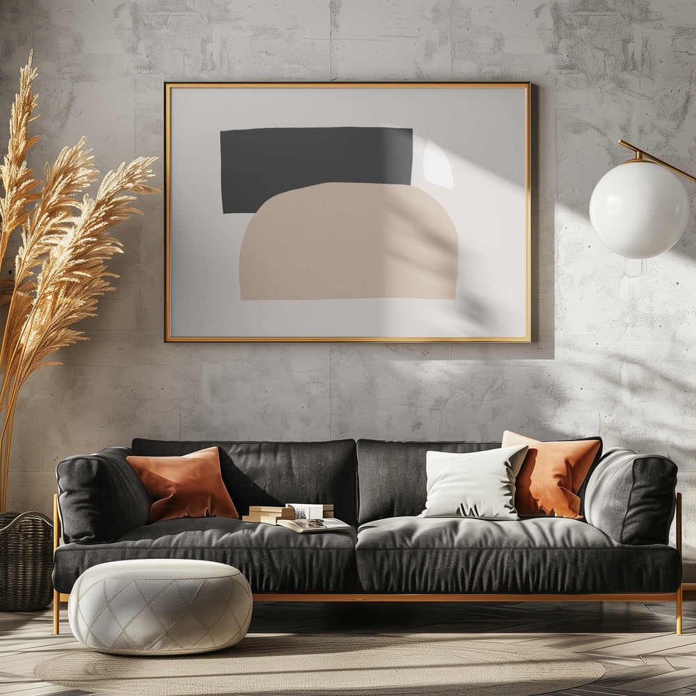 Geometrische Formen in neutralen Tönen | Poster