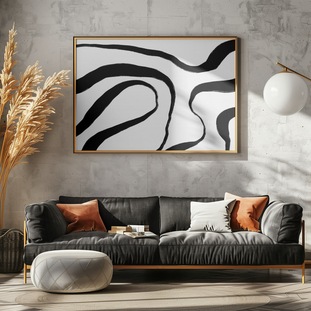 Flowing Zebra-Like Stripes | Poster