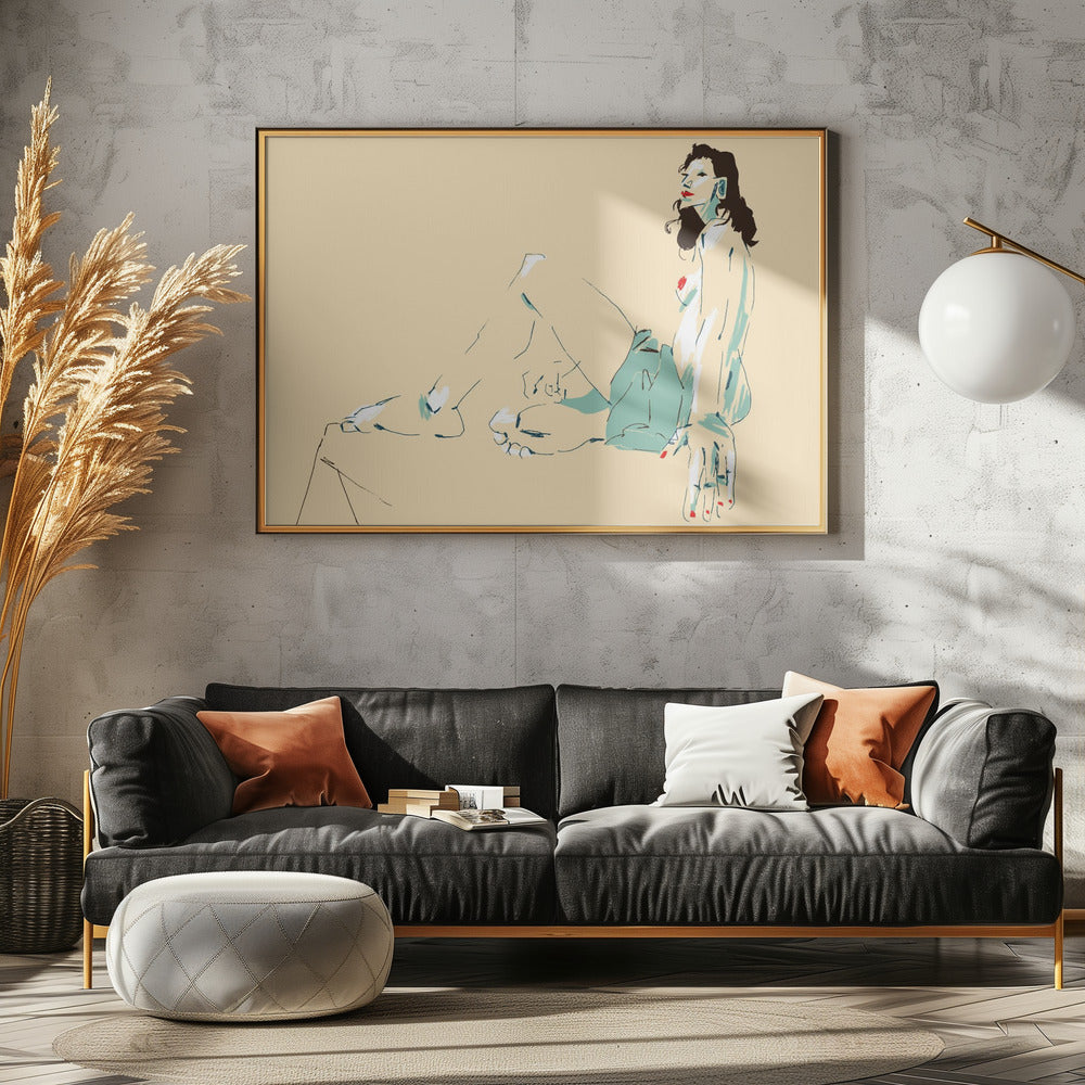 Sitzendes Mädchen | Poster
