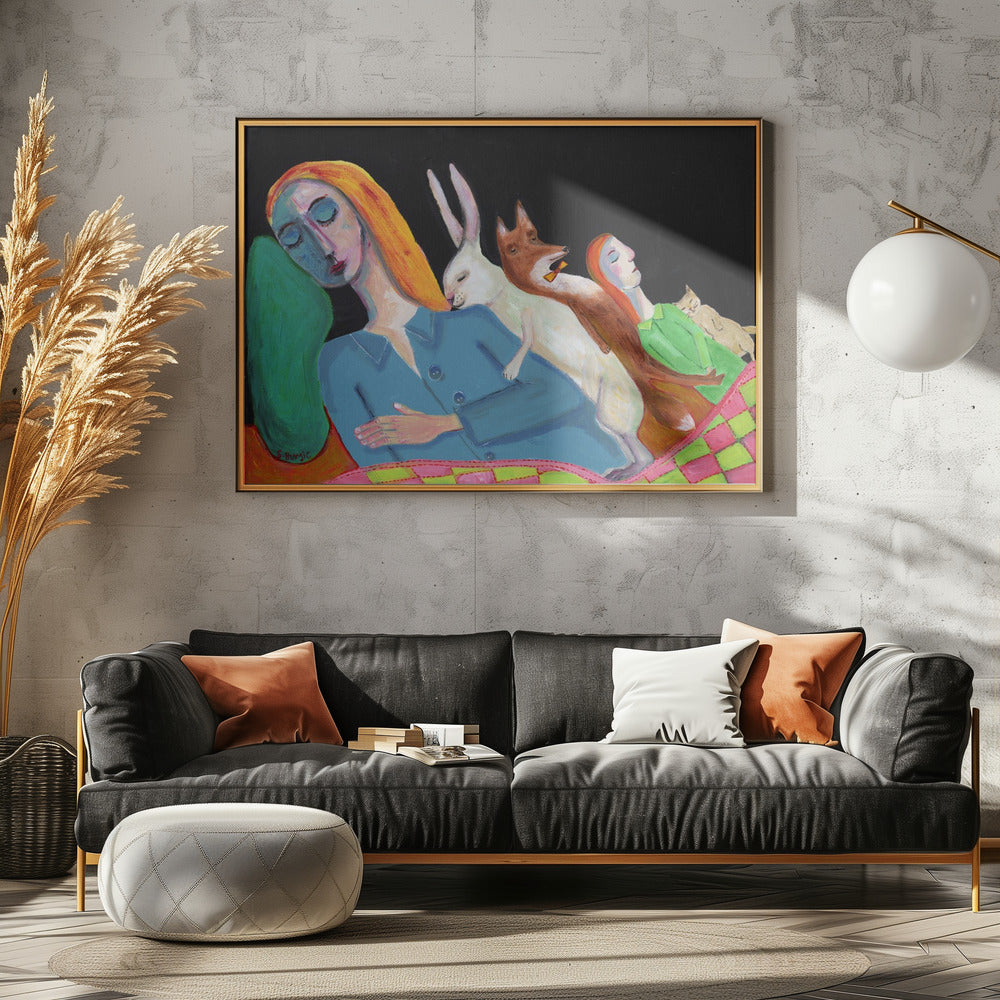 Fünf im Bett | Poster