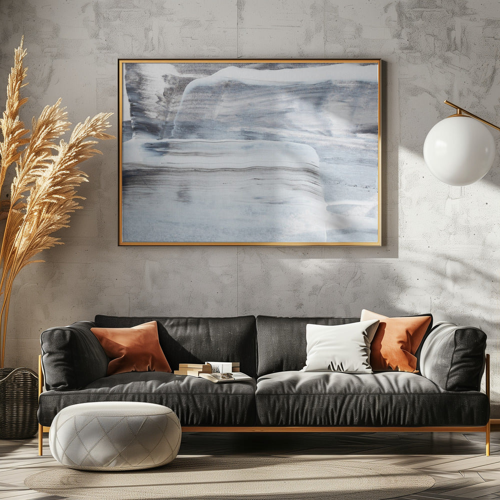 Black And White Brushstrokes | Poster