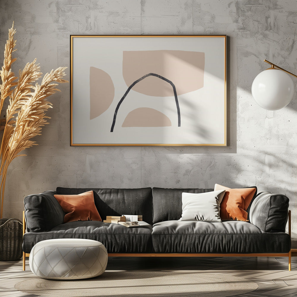 Geometric Shapes In Earthy Tones | Poster