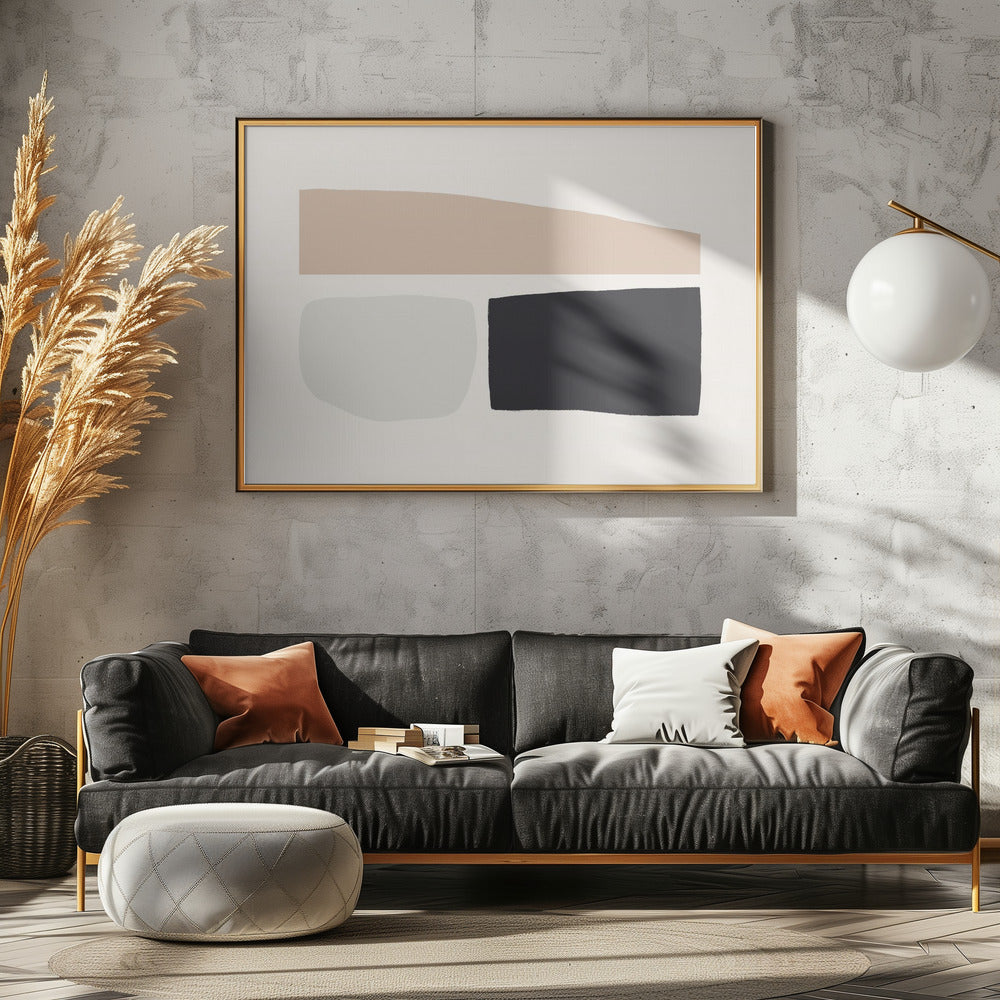 Geometrische Formen in neutralen Tönen | Poster