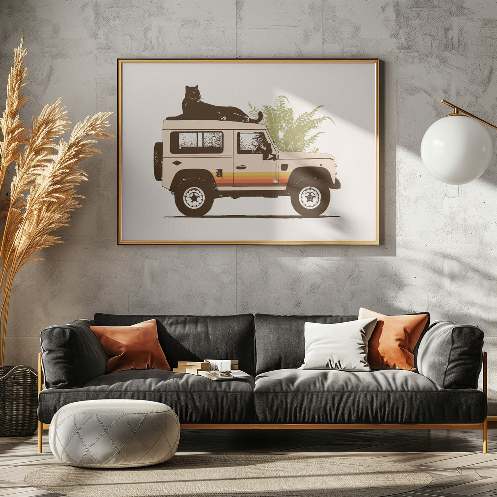 Black Panther On Car | Poster