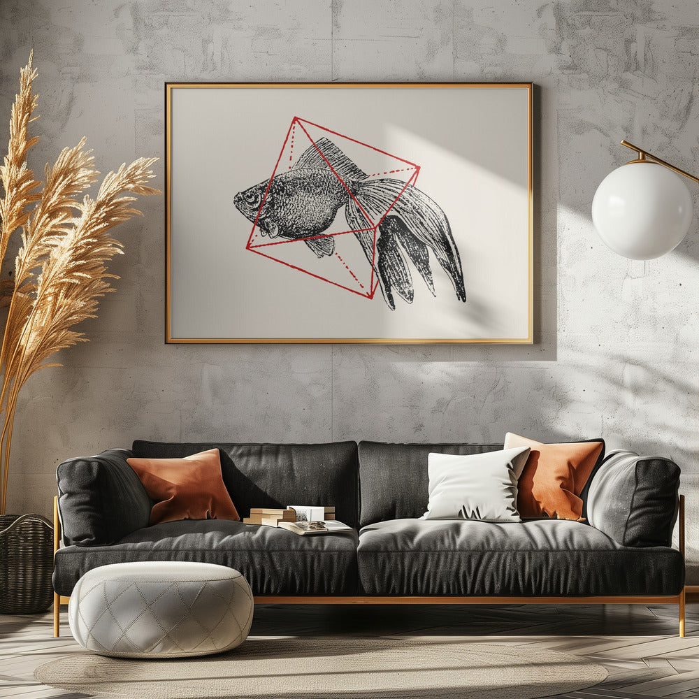 Fisch in Geometrie Nr. 3 | Leinwand