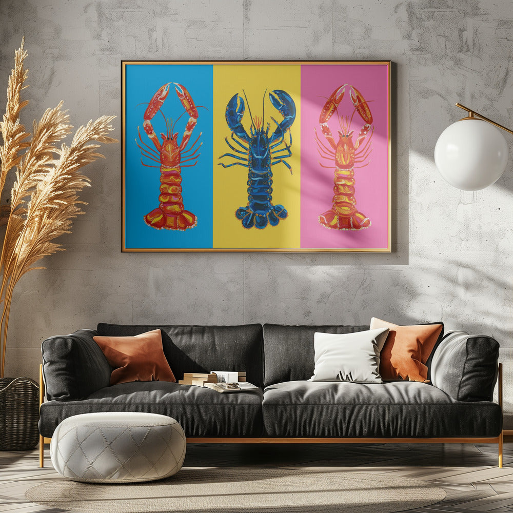 Hummer-Langustinen-Pop-Art | Leinwand