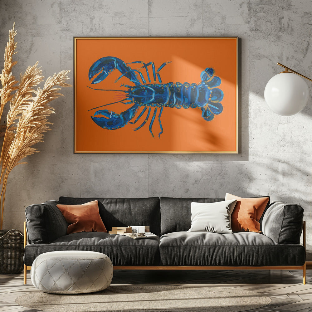 Hummer auf Orange | Leinwand
