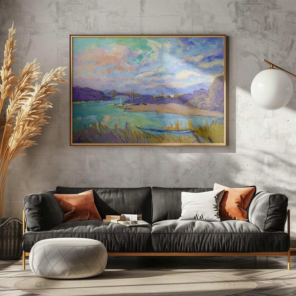 Ruhiger Flusshimmel | Leinwand