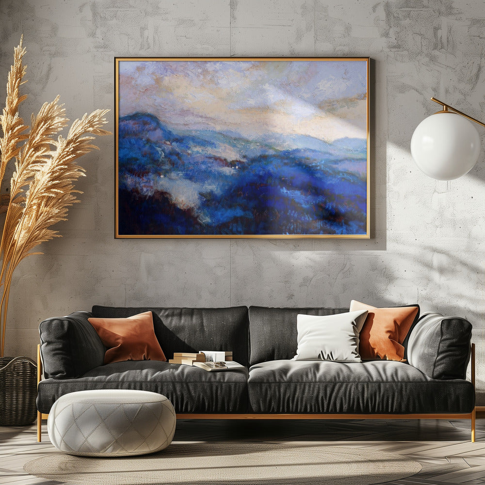 Ätherische Blaulandschaft | Leinwand