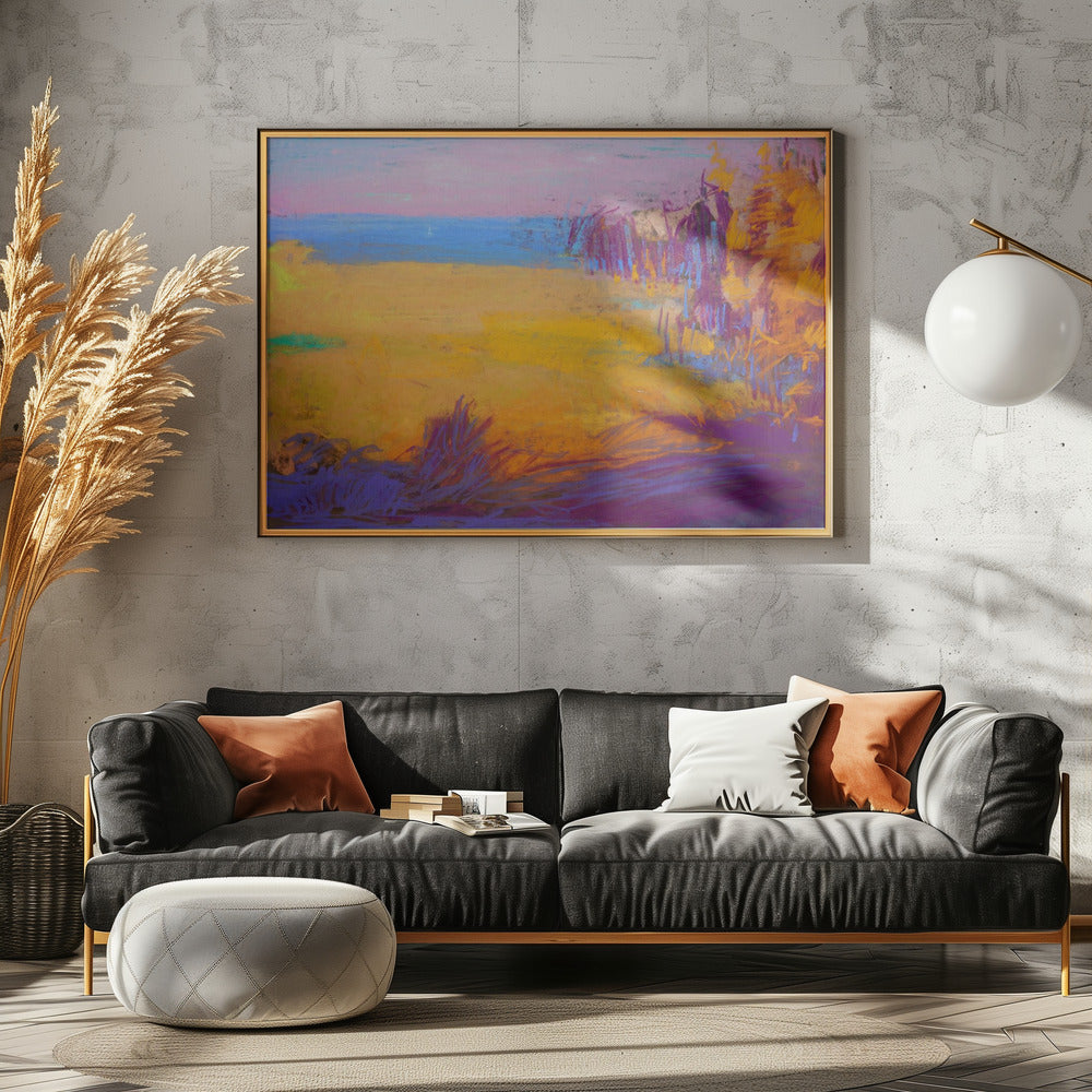 Lebendige Sonnenuntergangsfelder | Poster