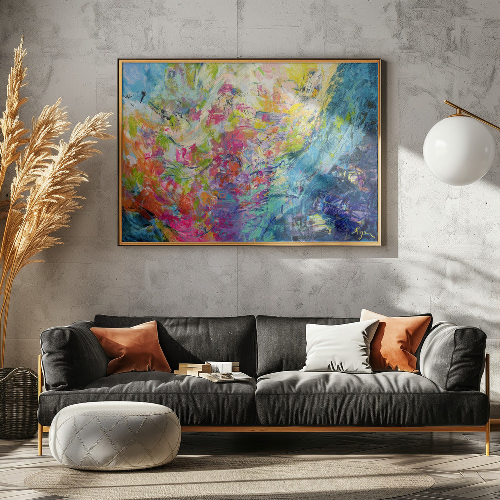 Lebendige Farben und zarte Blütenblätter | Leinwand