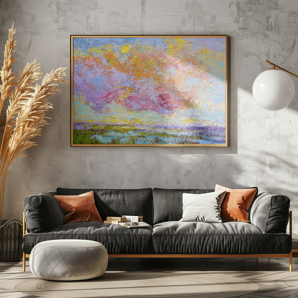 Abstrakter bunter Himmel | Leinwand