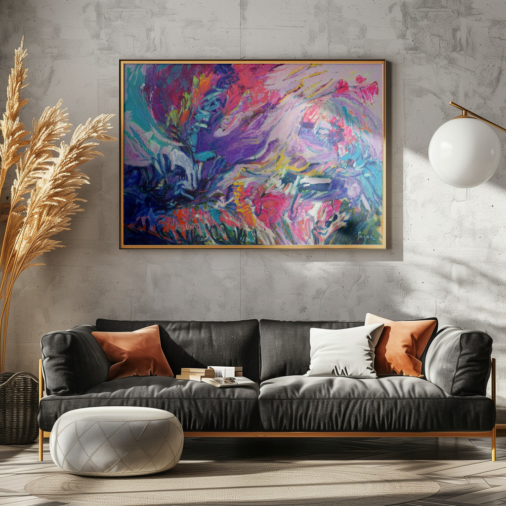 Expressionistisches farbenfrohes Abstraktes | Leinwand
