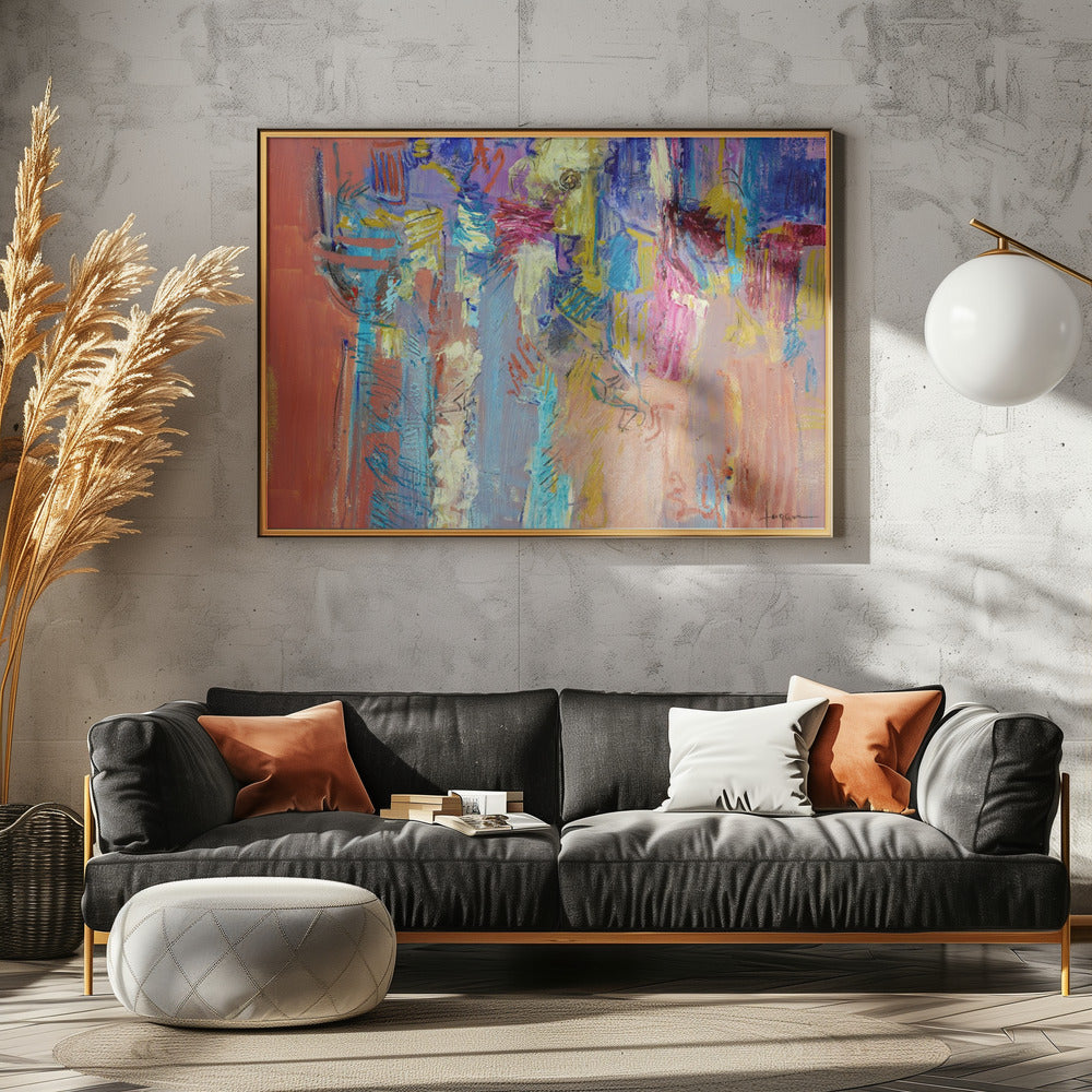 Expressionistisches farbenfrohes Abstraktes | Leinwand