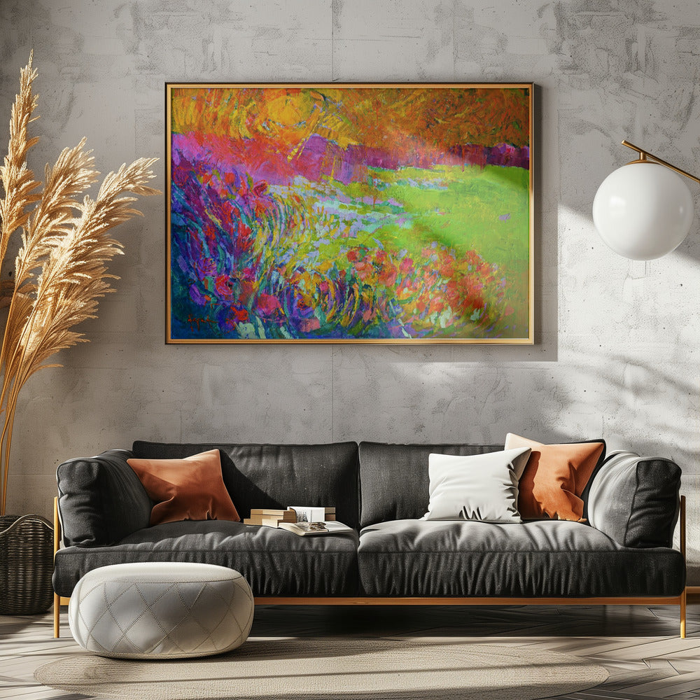 Lebendige Gartenharmonie | Leinwand