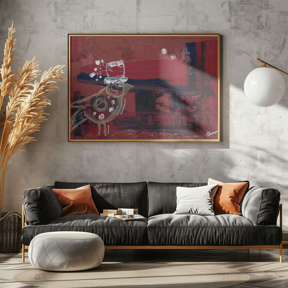 Solovogel auf der Suche | Leinwand