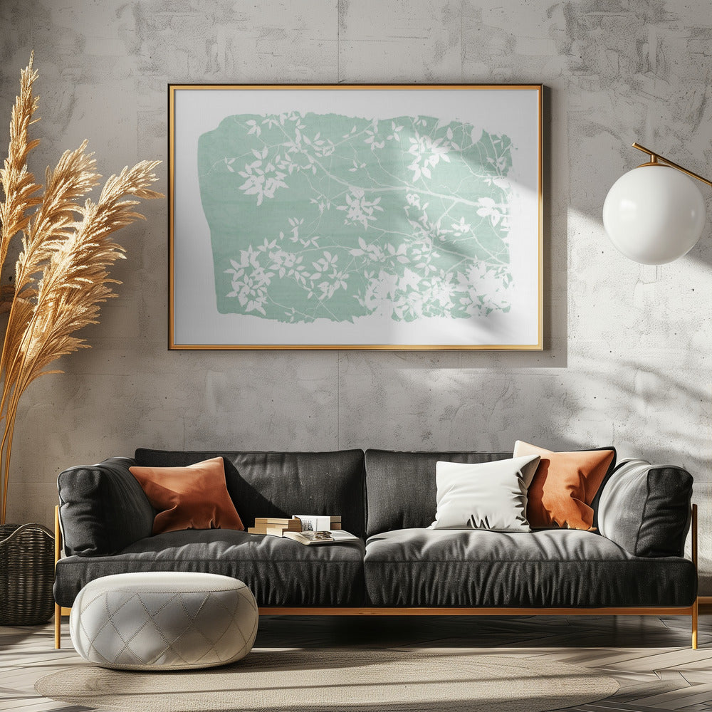 Mint Tree Foliage Silhouette | Canvas