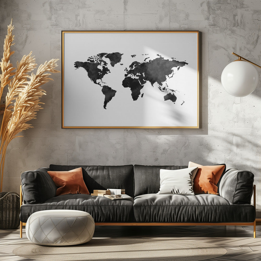 Eingefärbte Weltkarte | Poster