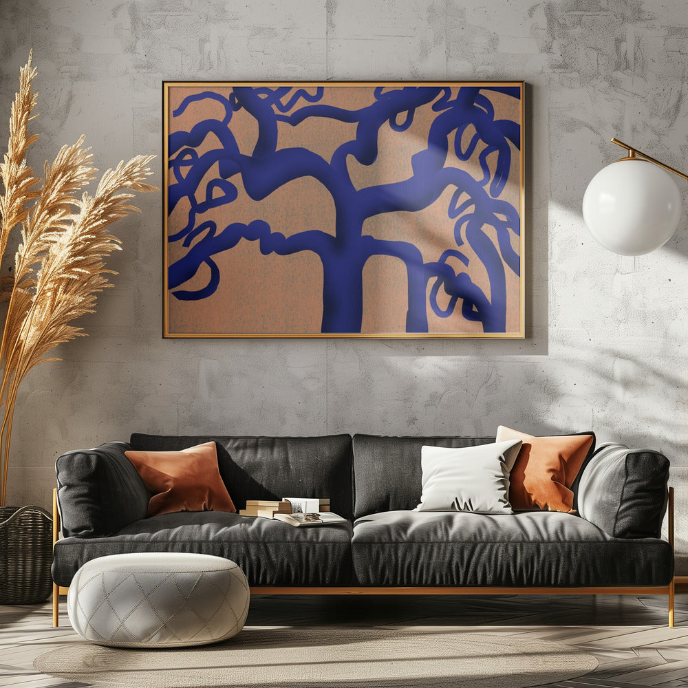 Twisting Indigo Tree | Poster