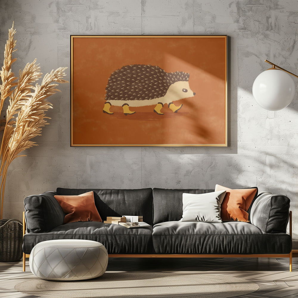Sonny der Igel rennt in Cowboystiefeln | Poster