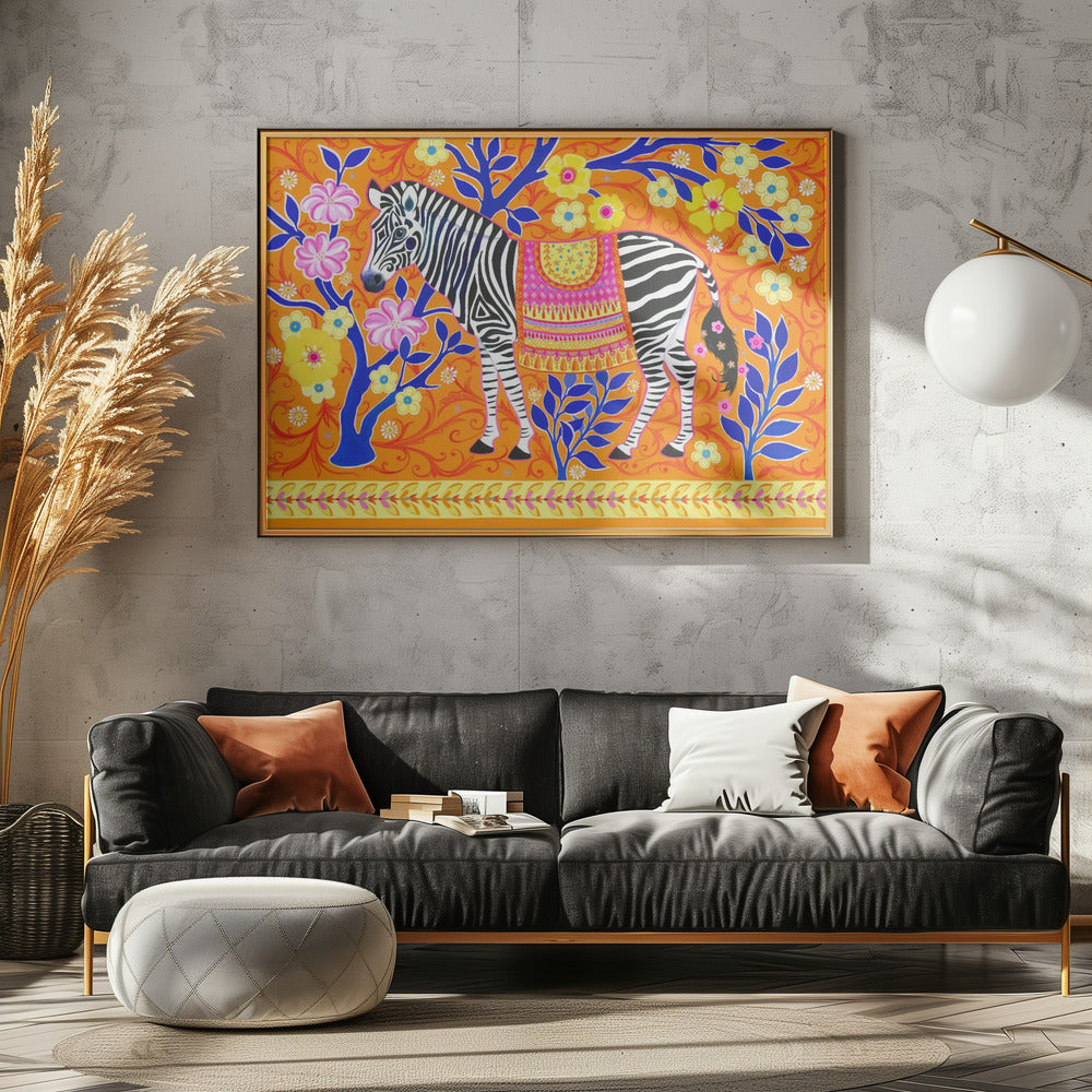 Zebra's Vibrant Dream | Poster