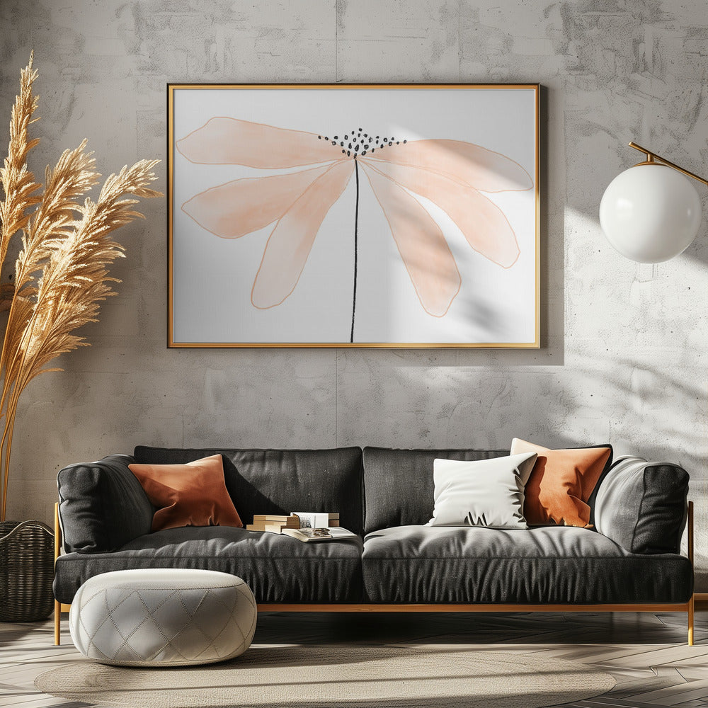 Delicate Peach Color Flower with Petals | Poster