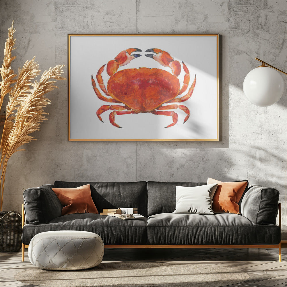 Realistic Red Crab | Poster