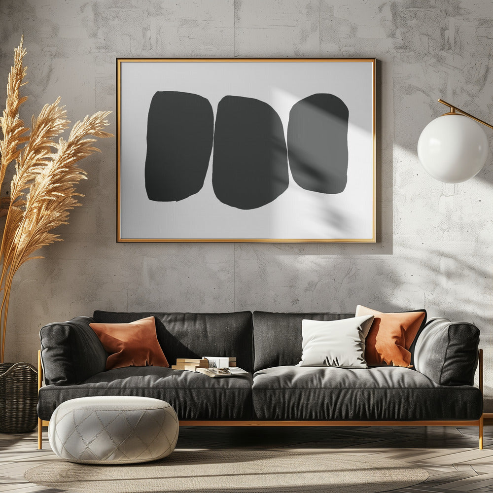 Black Irregular Shapes | Canvas