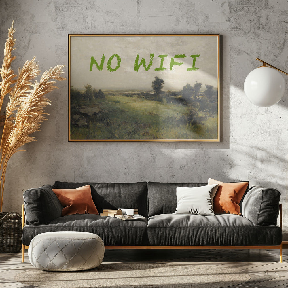 Kein WLAN / Ölgemälde Landschaft | Leinwand