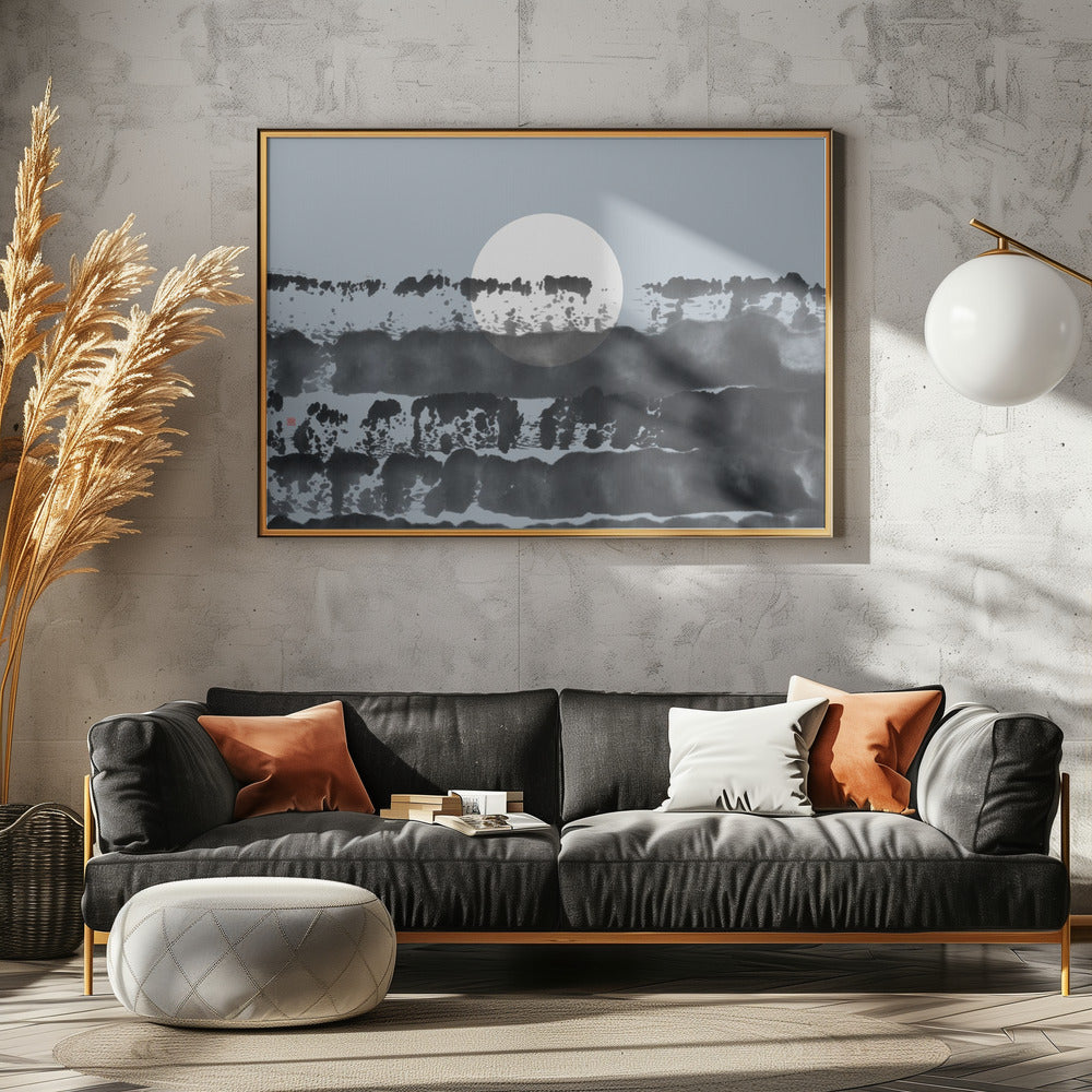 Hidden Moon N°5 | Hinter dem Horizont | Leinwand