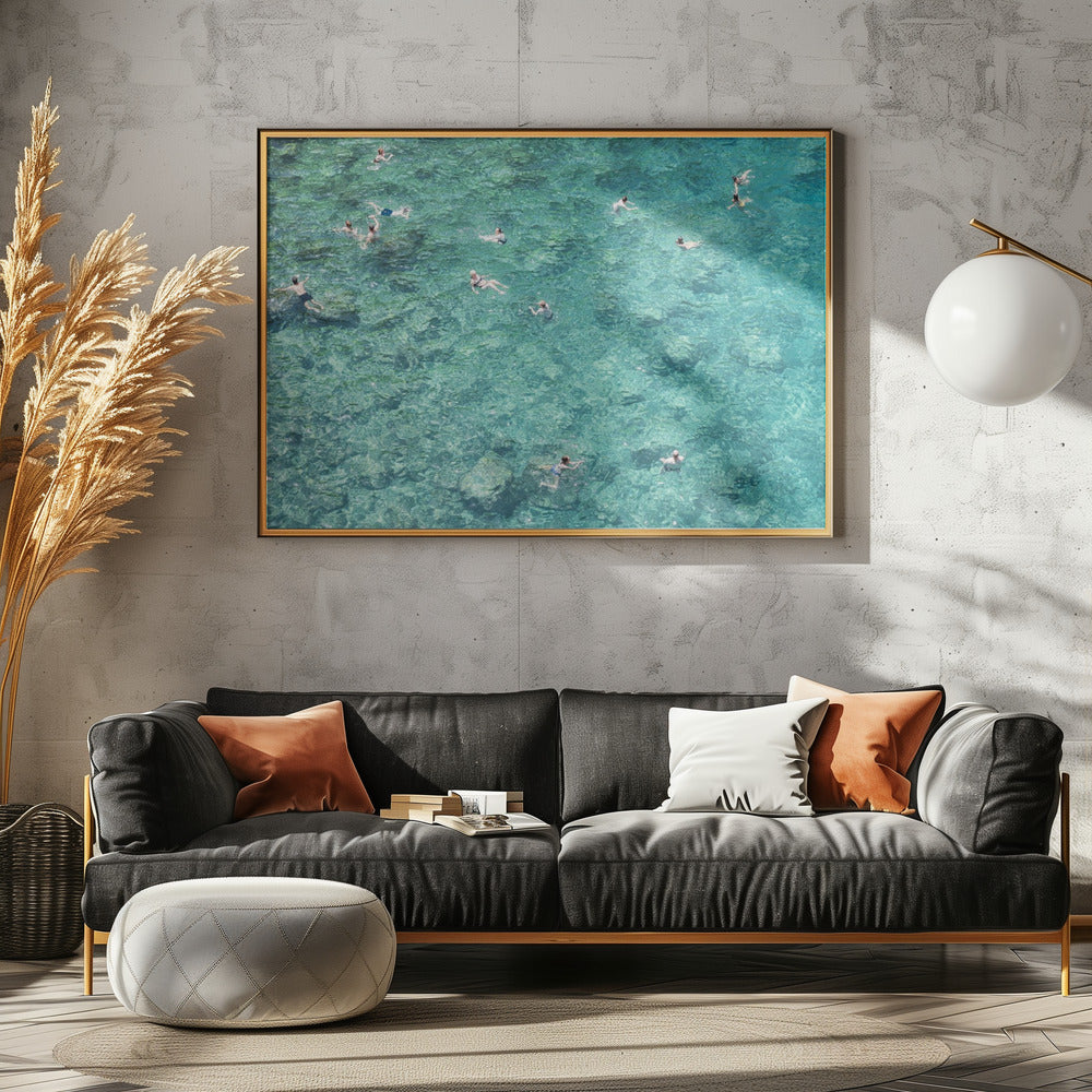 Swimming in the sea | Canvas
