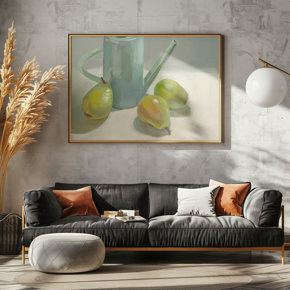 Krug und Birnen | Leinwand