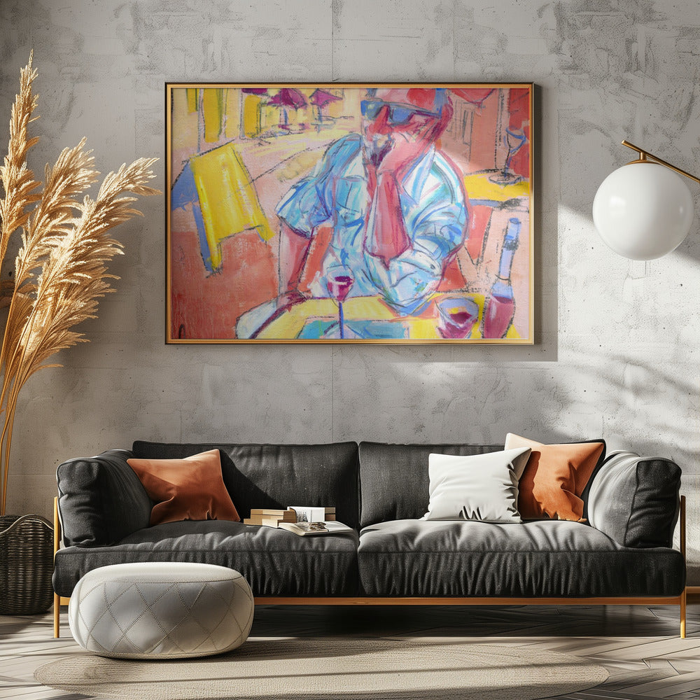 Flasche Rotwein | Poster