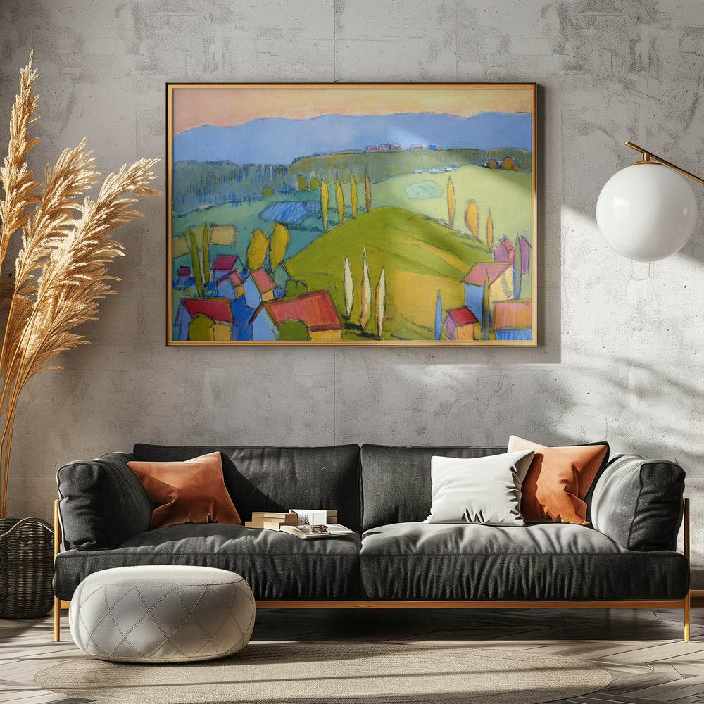 Colorful Hillscape | Poster