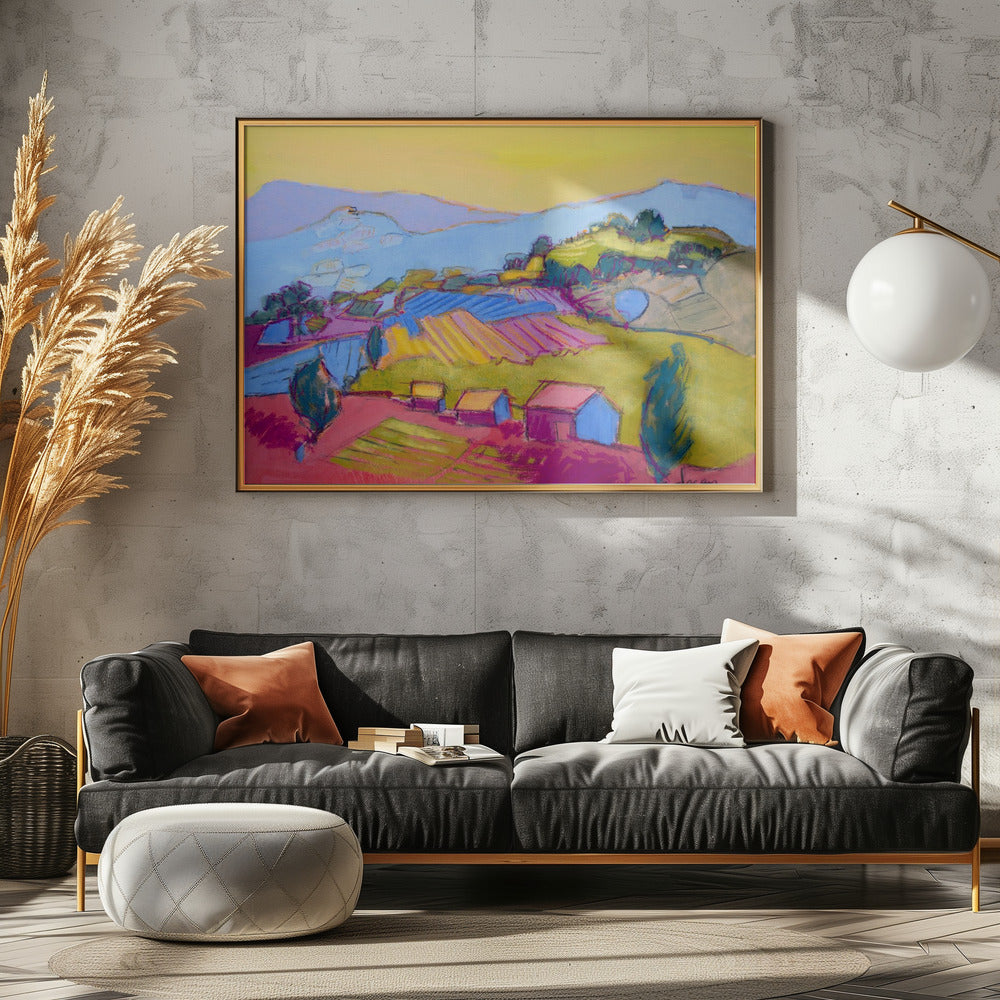 Pastel Hillside View | Canvas