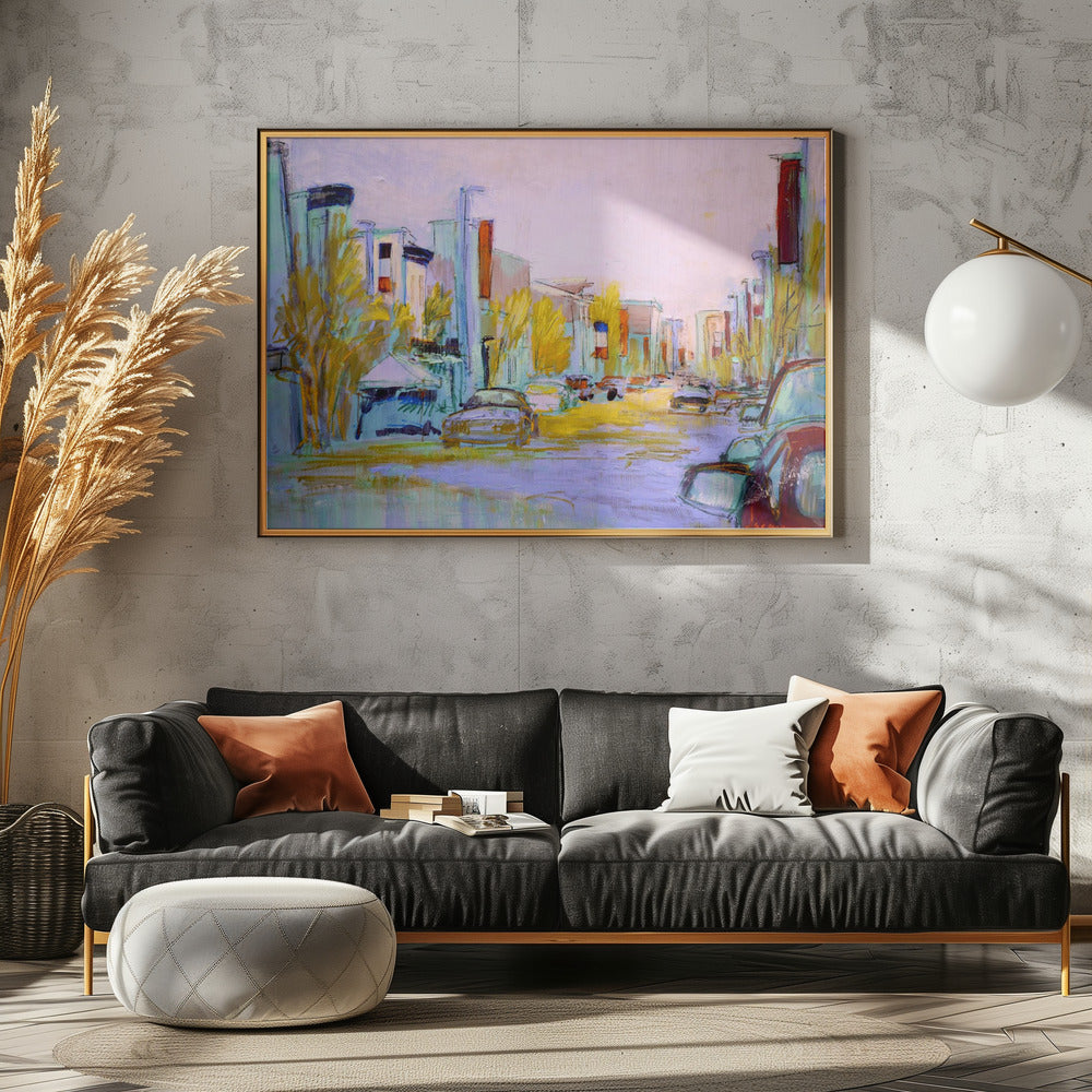 Sunlit Street Scene | Poster
