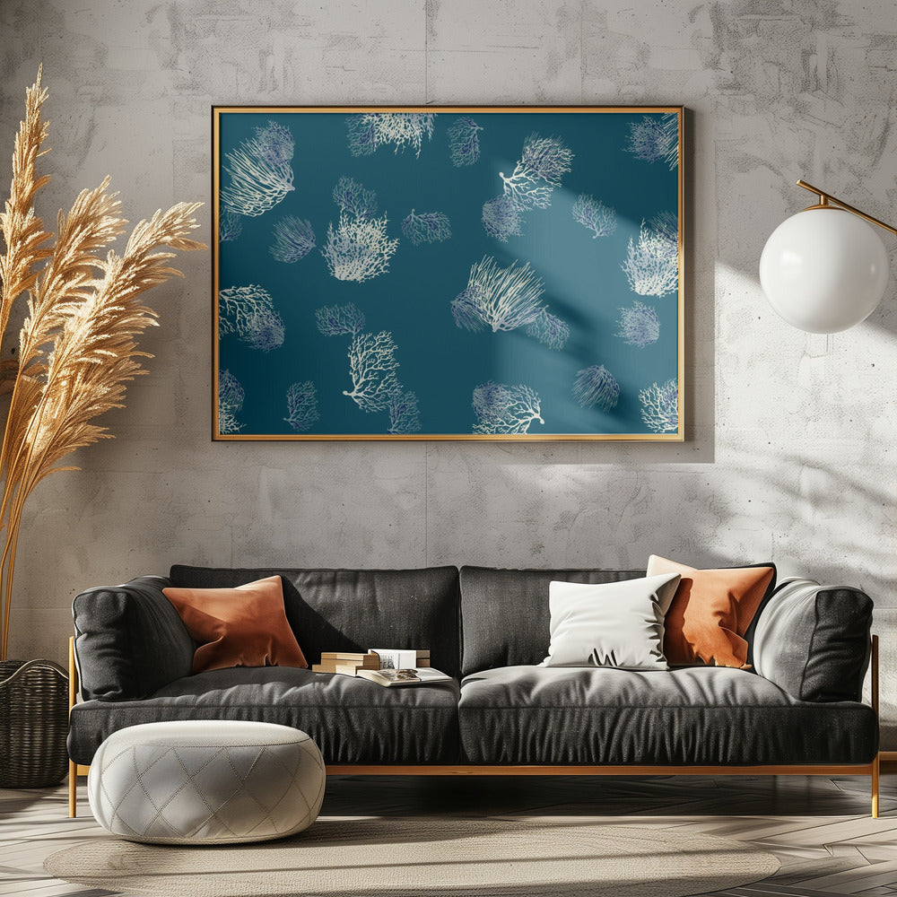Blaue Korallenmischung | Poster